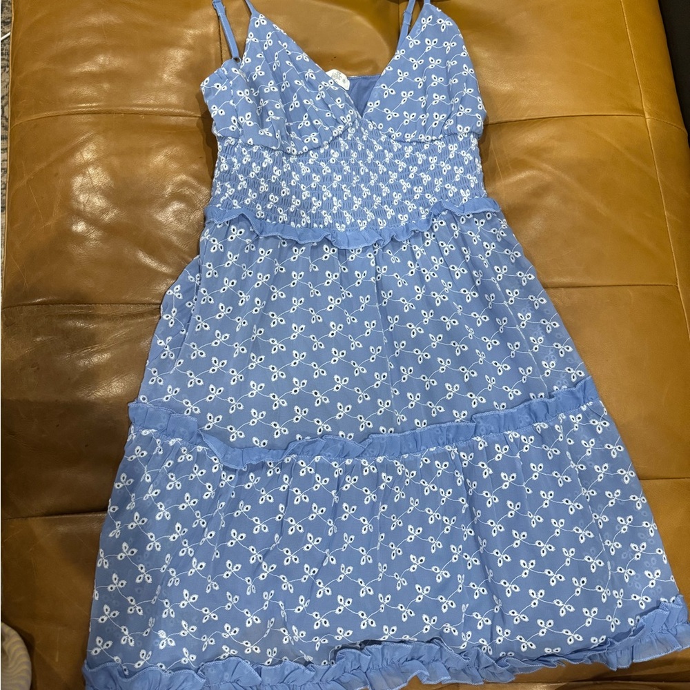 Altar'd State Light Blue Patterned Mini Dress - image 6